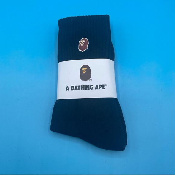 A Bathing Ape Black Casual Socks - Picture 1 of 4